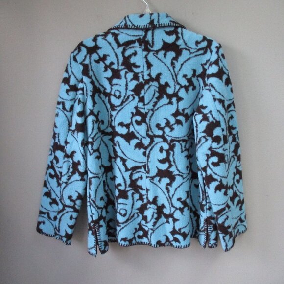 Womens Kial Fleece Jacket Size Large Brown Blue - Picture 5 of 6